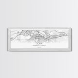 Panoramic Sofia City Map, Bulgaria Art, Map Print, Minimalist Wall Art, Canvas Art, Housewarming Gift, Street Map Art, Closing Gift