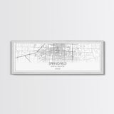 Panoramic Springfield City Map, Missouri Art, Map Print, Minimalist Wall Art, Canvas Art, Housewarming Gift, Street Map Art, Closing Gift