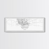 Panoramic Stockton City Map, California Art, Map Print, Minimalist Wall Art, Canvas Art, Housewarming Gift, Street Map Art, Closing Gift