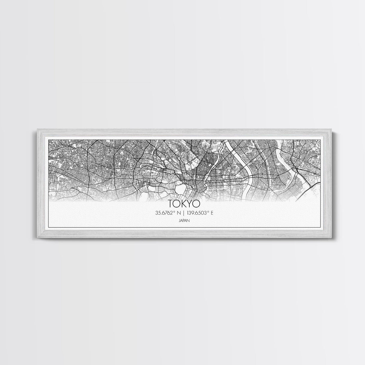 Panoramic Tokyo City Map, Japan Art, Map Print, Minimalist Wall Art, Canvas Art, Housewarming Gift, Street Map Art, Closing Gift