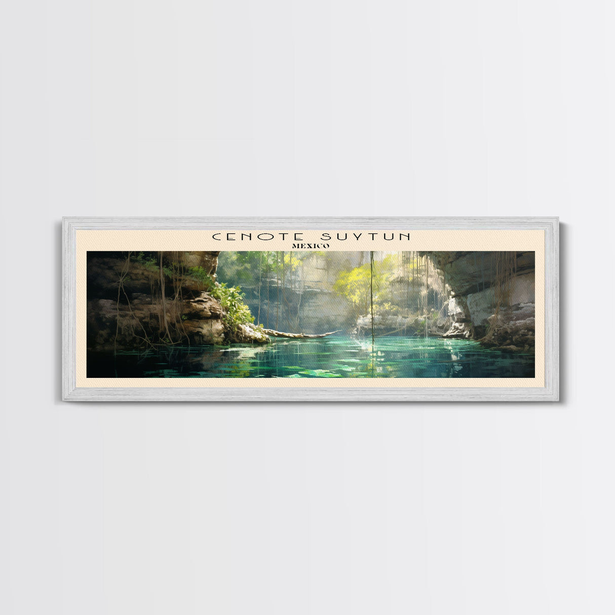 Cenote Suytun Travel Poster Print, Framed Canvas Wall Art, Metal Wall Art, COUNTRY art, Gift For Him, Travel Wall Art, Travel Lover Gift