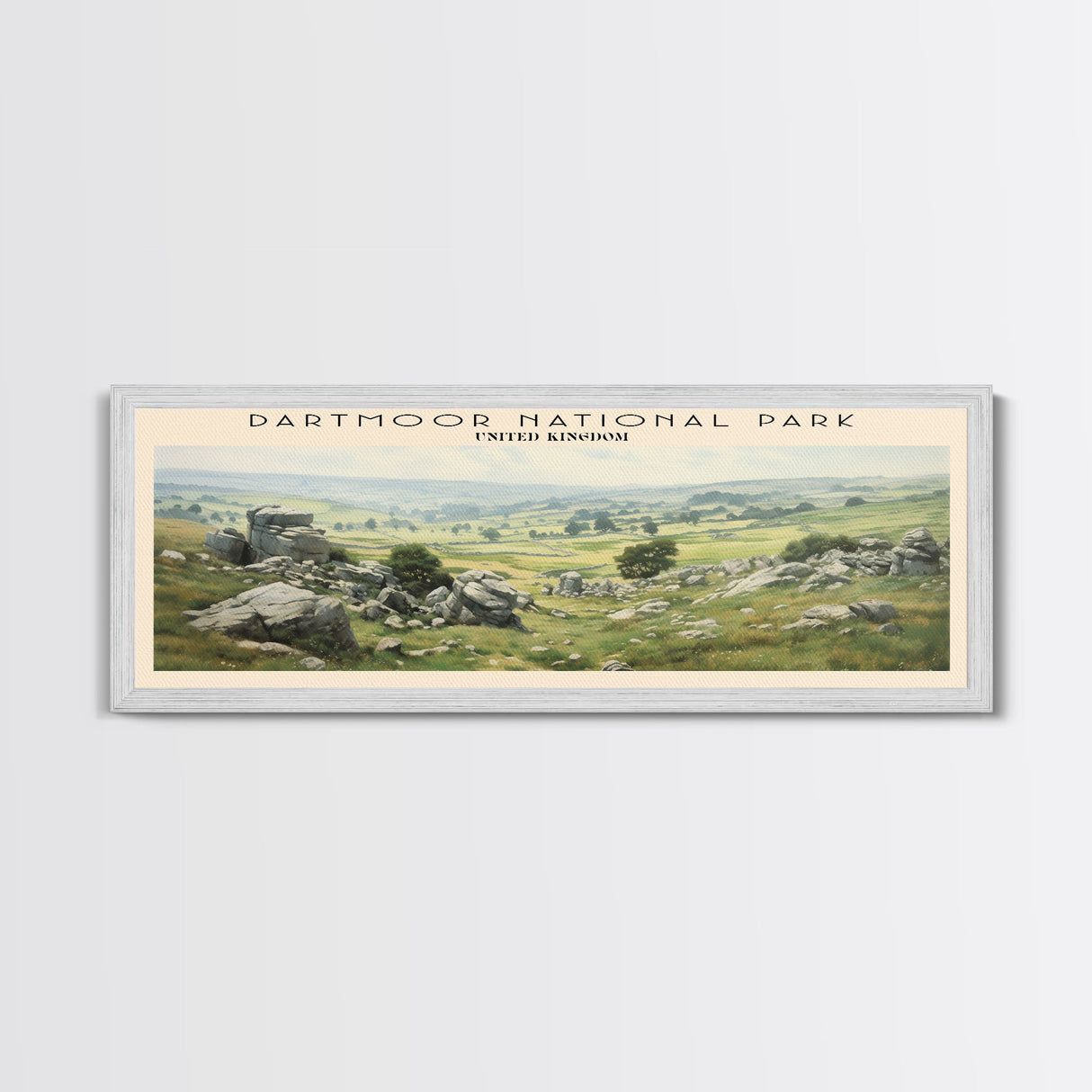 Dartmoor National Park COUNTRY Travel Poster Print, Framed Canvas Print, COUNTRY Travel Art, Wood Framed Art, Wall Hanging, Home Decor