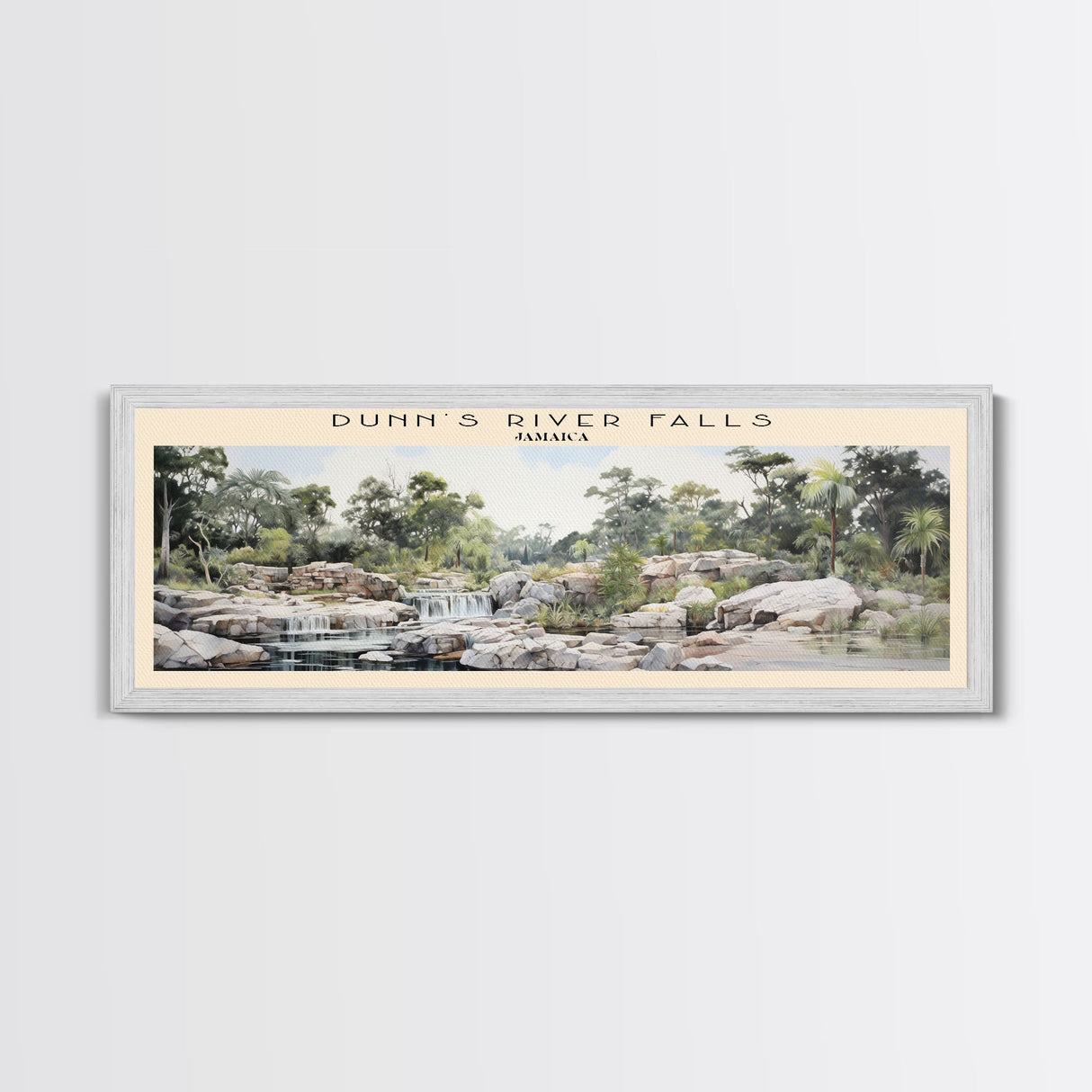 Dunn's River Falls Travel Print Wall Art, Travel Poster Print, Retro Style COUNTRY Home Decor, Wall Hanging, Travel Gift Idea, Unique Metal Art