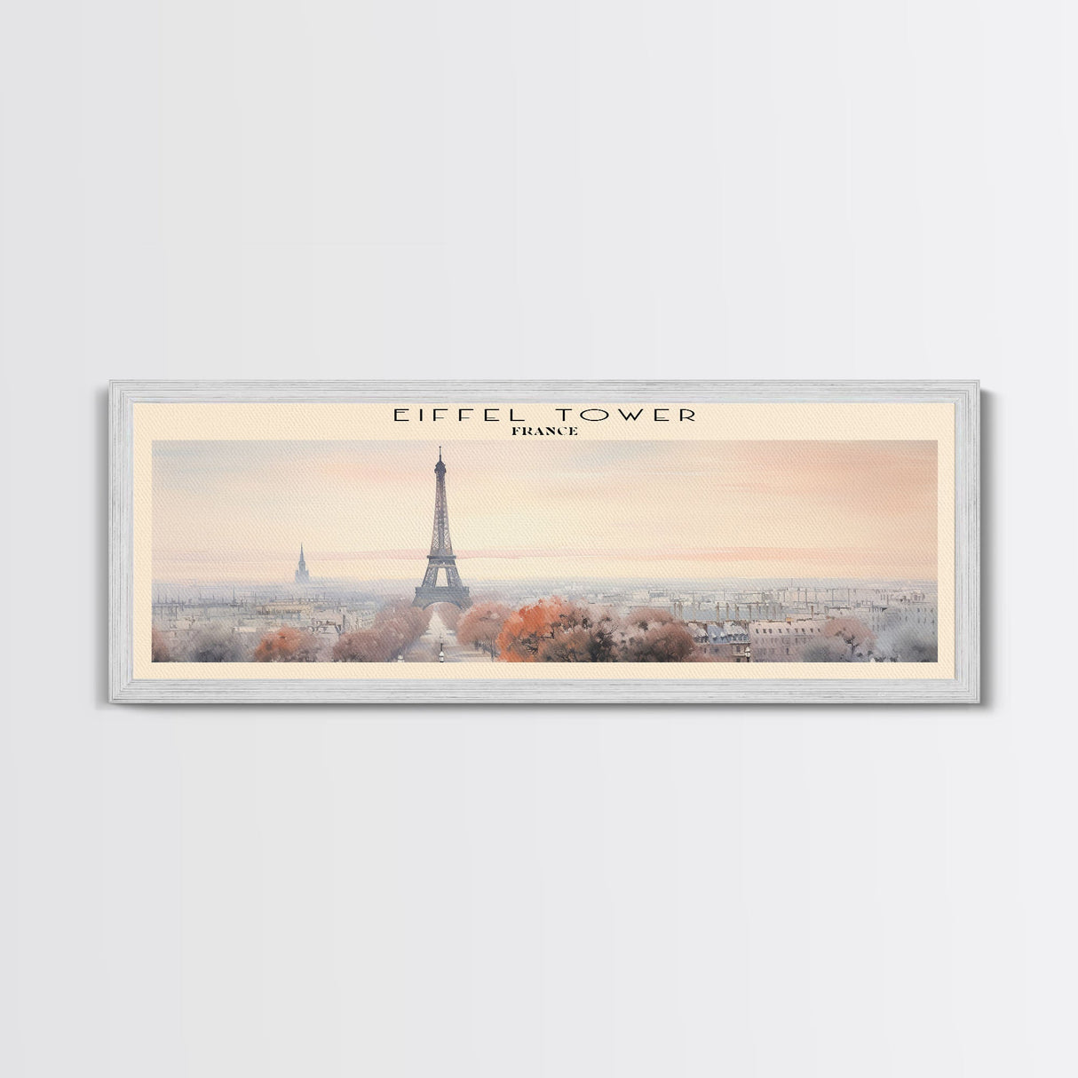 Eiffel Tower Travel Poster Print, Framed Canvas Print, COUNTRY Travel Art, Wood Framed Art, Wall Hanging, Home Decor