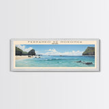 Fernando de Noronha COUNTRY | Framed Travel Poster Canvas Print | Trendy Wall Art | Watercolor Painting | Living Room Art | Unique Art