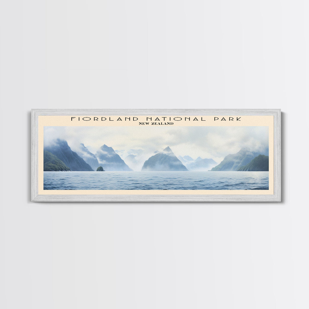 Fiordland National Park Travel Print Wall Art, Travel Poster Print, Retro Style COUNTRY Home Decor, Wall Hanging, Travel Gift Idea, Unique Metal Art