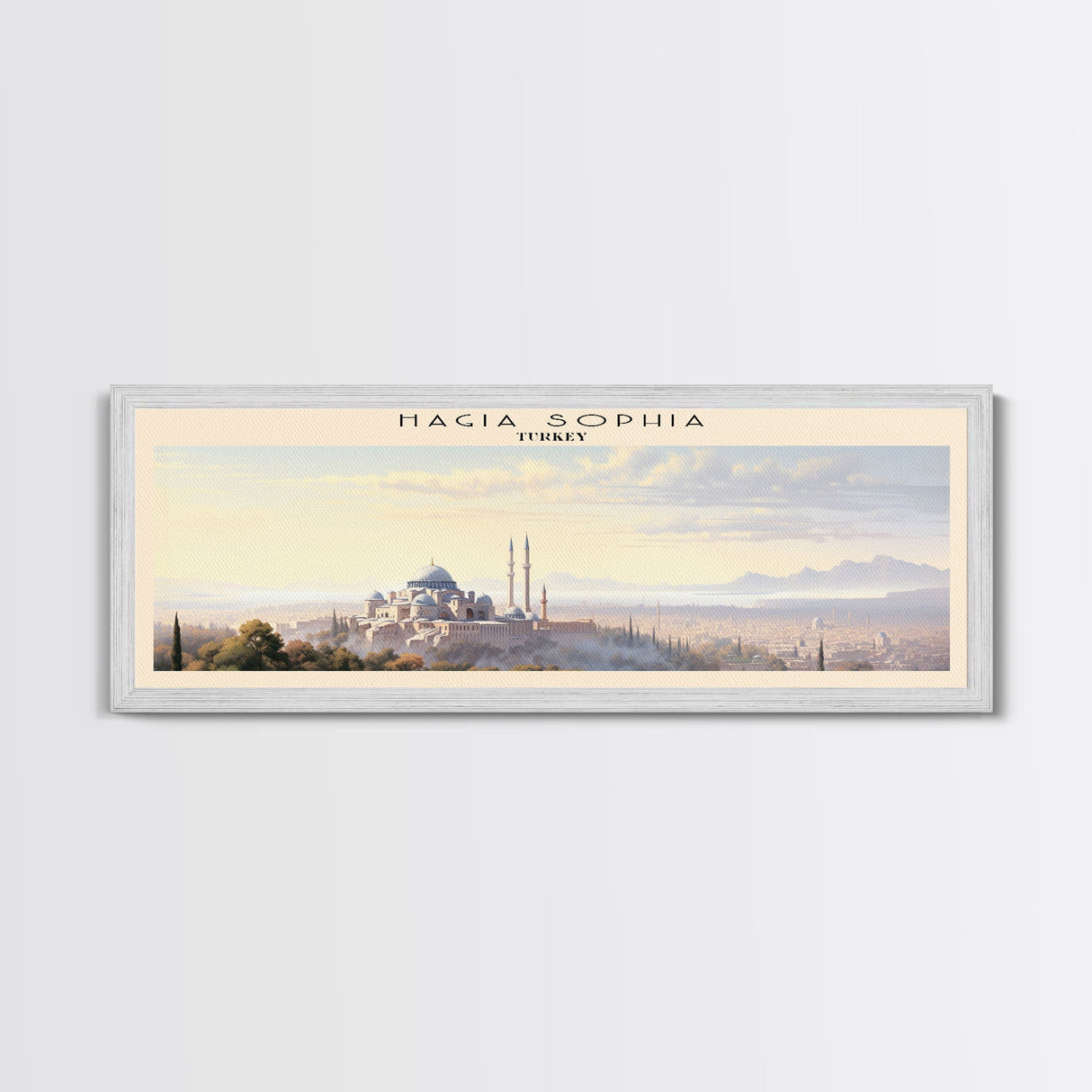 Hagia Sophia Travel Poster Print, Framed Canvas Print, COUNTRY Travel Art, Wood Framed Art, Wall Hanging, Home Decor