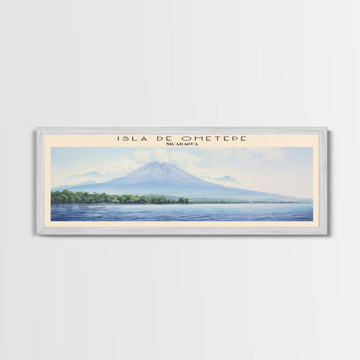 Isla de Ometepe Framed Canvas Print Travel Poster | Wall Art | Home Decor | Gift For Travel Lover | Wall Hanging | Original Art