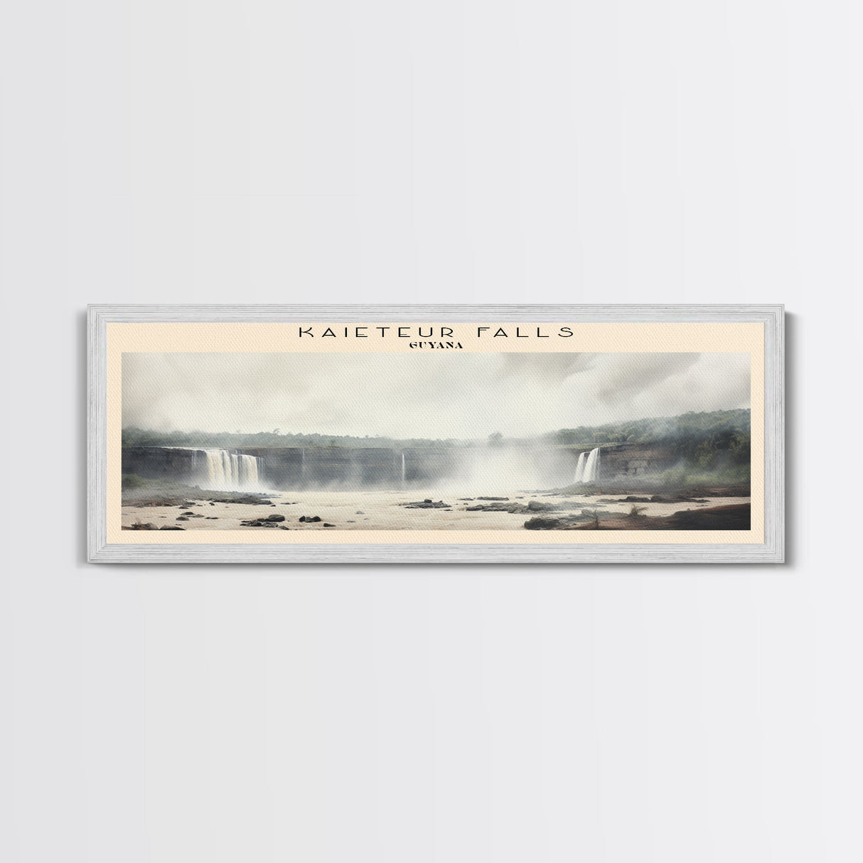 Kaieteur Falls Travel Print Wall Art, Travel Poster Print, Retro Style COUNTRY Home Decor, Wall Hanging, Travel Gift Idea, Unique Metal Art