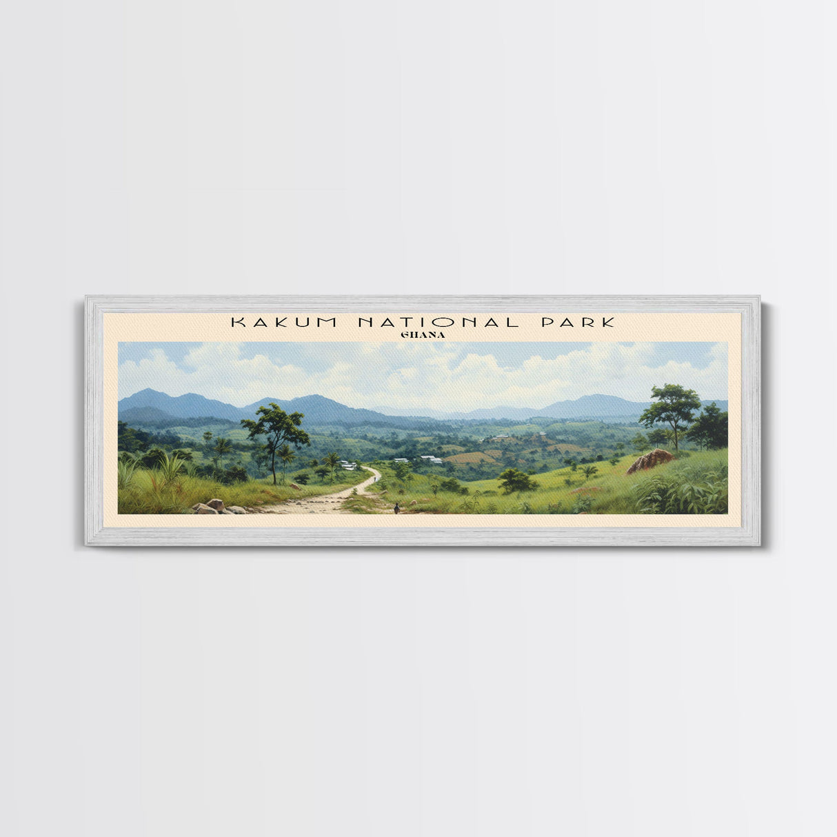 Kakum National Park Travel Poster Print, Framed Canvas Print, COUNTRY Travel Art, Wood Framed Art, Wall Hanging, Home Decor