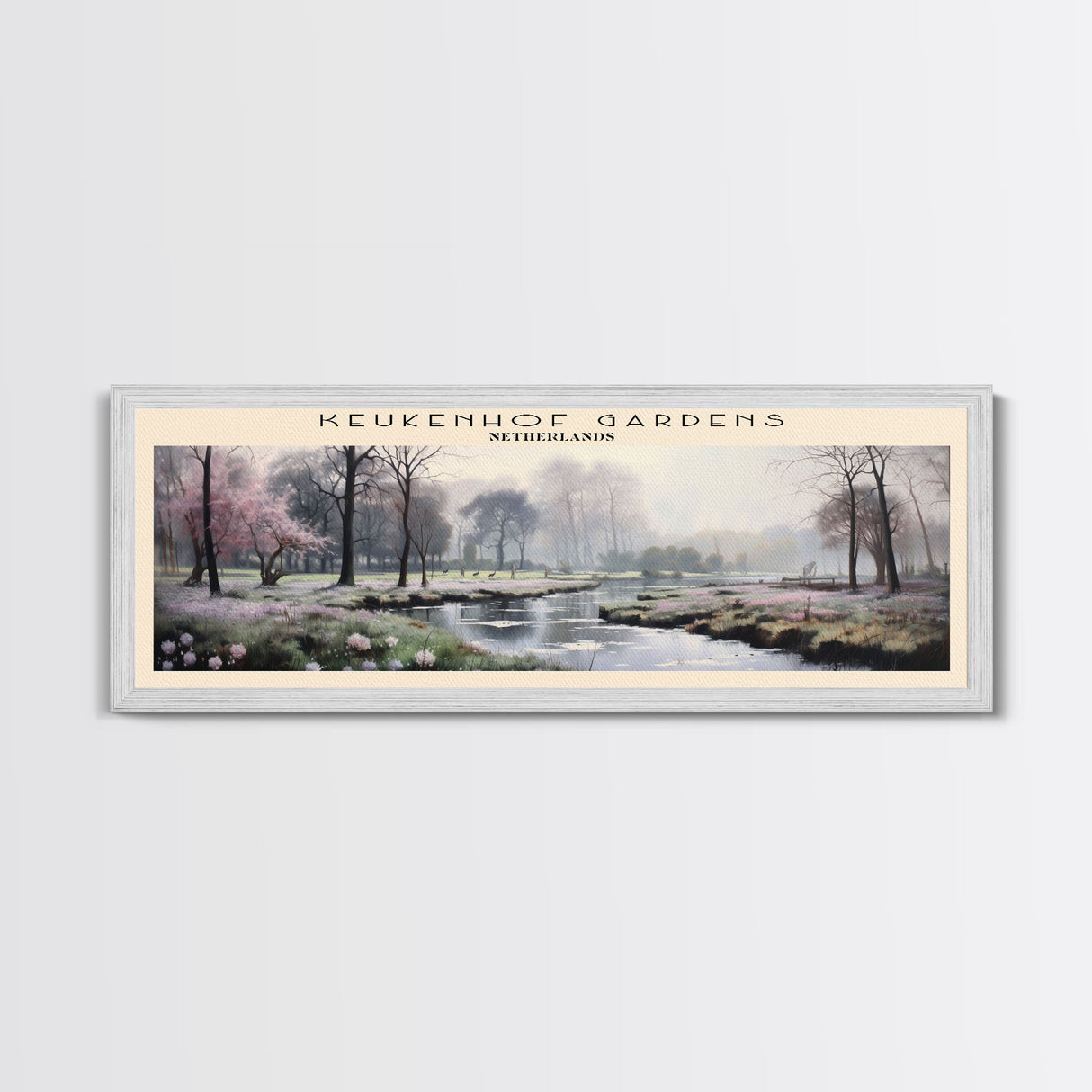 Keukenhof Gardens Framed Canvas Print Travel Poster | Wall Art | Home Decor | Gift For Travel Lover | Wall Hanging | Original Art