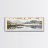 Lake District National Park COUNTRY | Framed Travel Poster Canvas Print | Trendy Wall Art | Watercolor Painting | Living Room Art | Unique Art