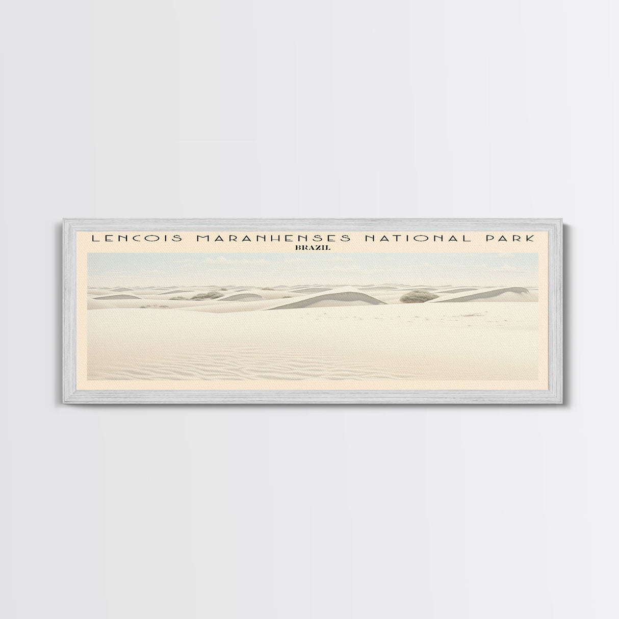 Lencois Maranhenses National Park COUNTRY Travel Poster Print, Framed Canvas Print, COUNTRY Travel Art, Wood Framed Art, Wall Hanging, Home Decor