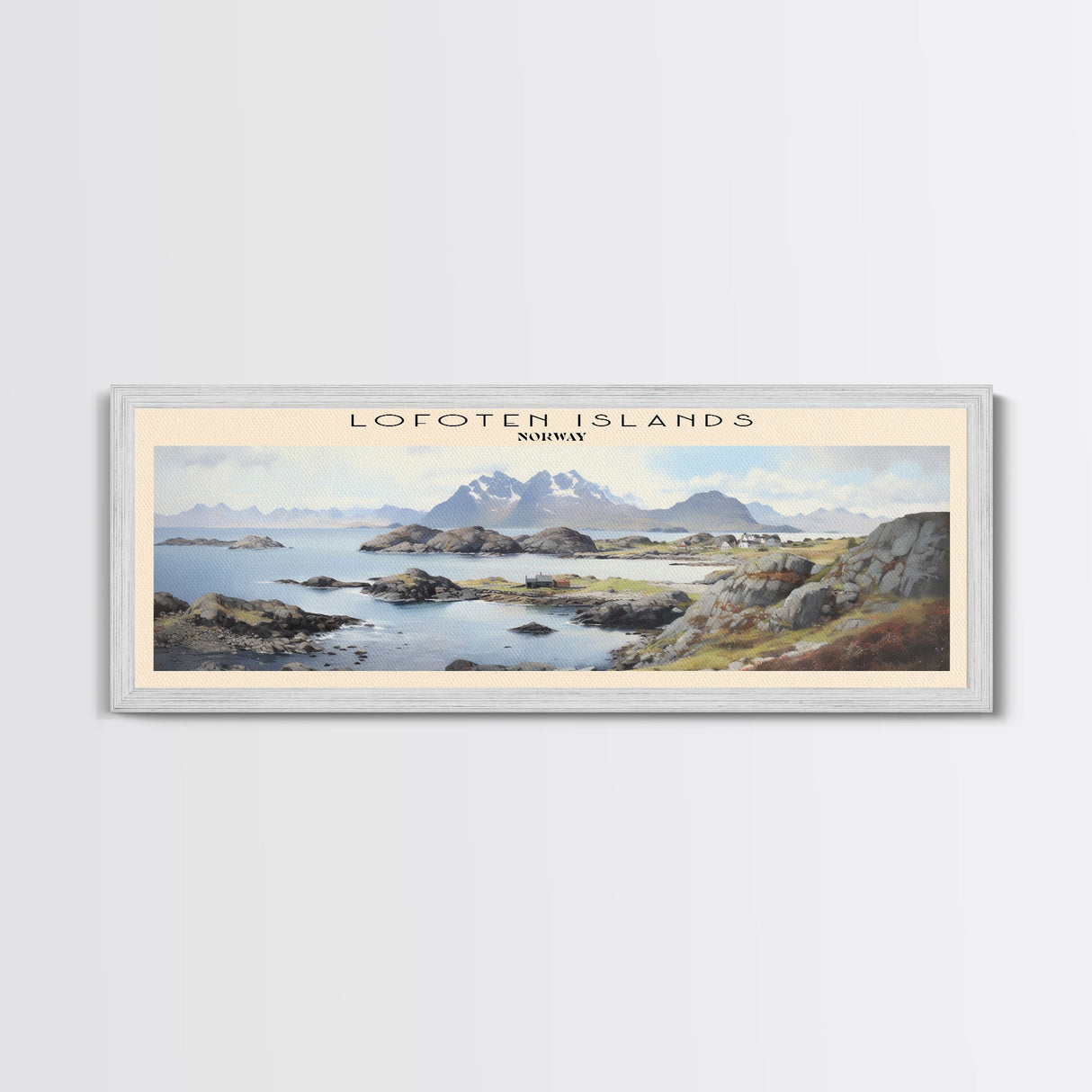 Lofoten Islands Travel Poster Print, Framed Canvas Wall Art, Metal Wall Art, COUNTRY art, Gift For Him, Travel Wall Art, Travel Lover Gift