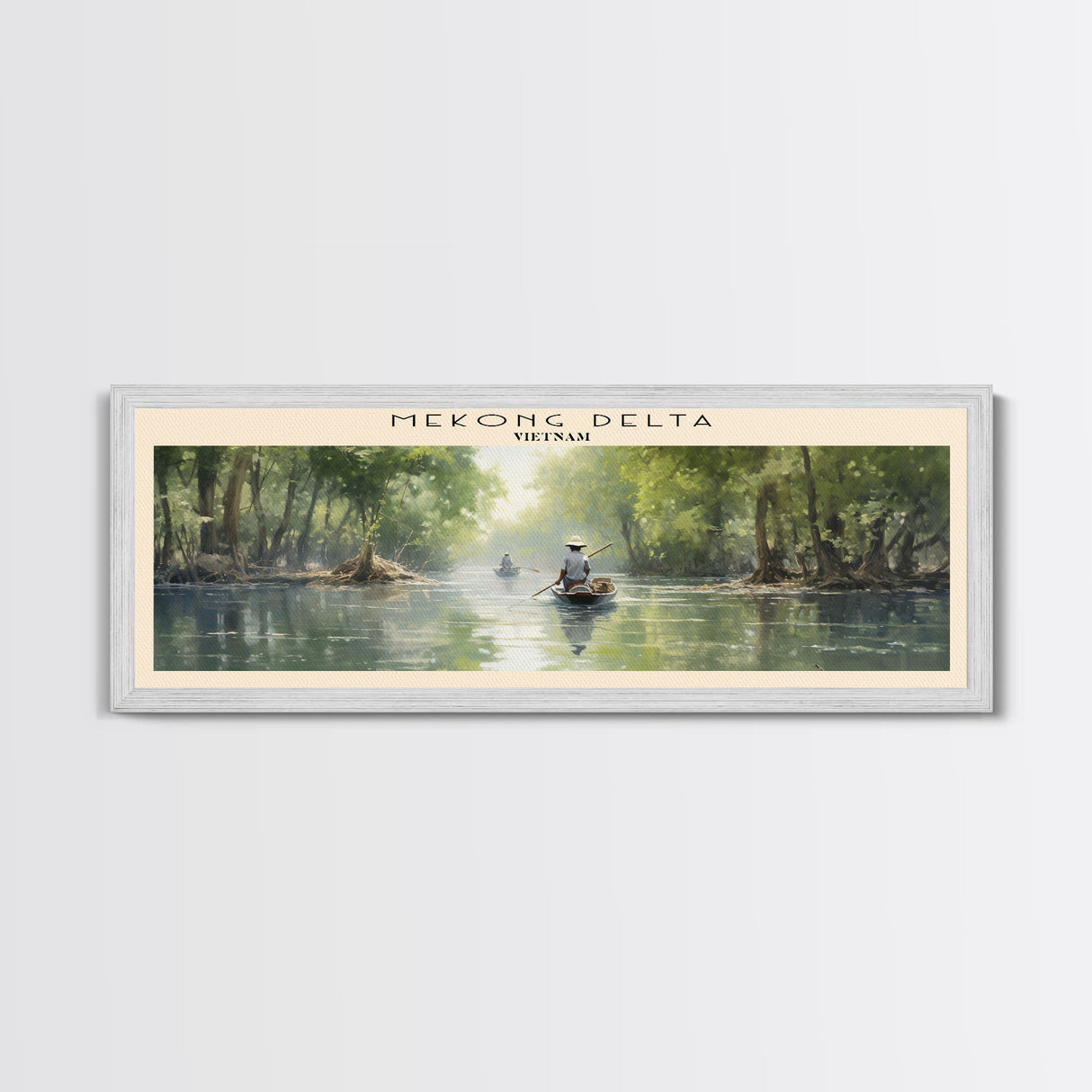 Mekong Delta Travel Poster Print, Framed Canvas Wall Art, Metal Wall Art, COUNTRY art, Gift For Him, Travel Wall Art, Travel Lover Gift