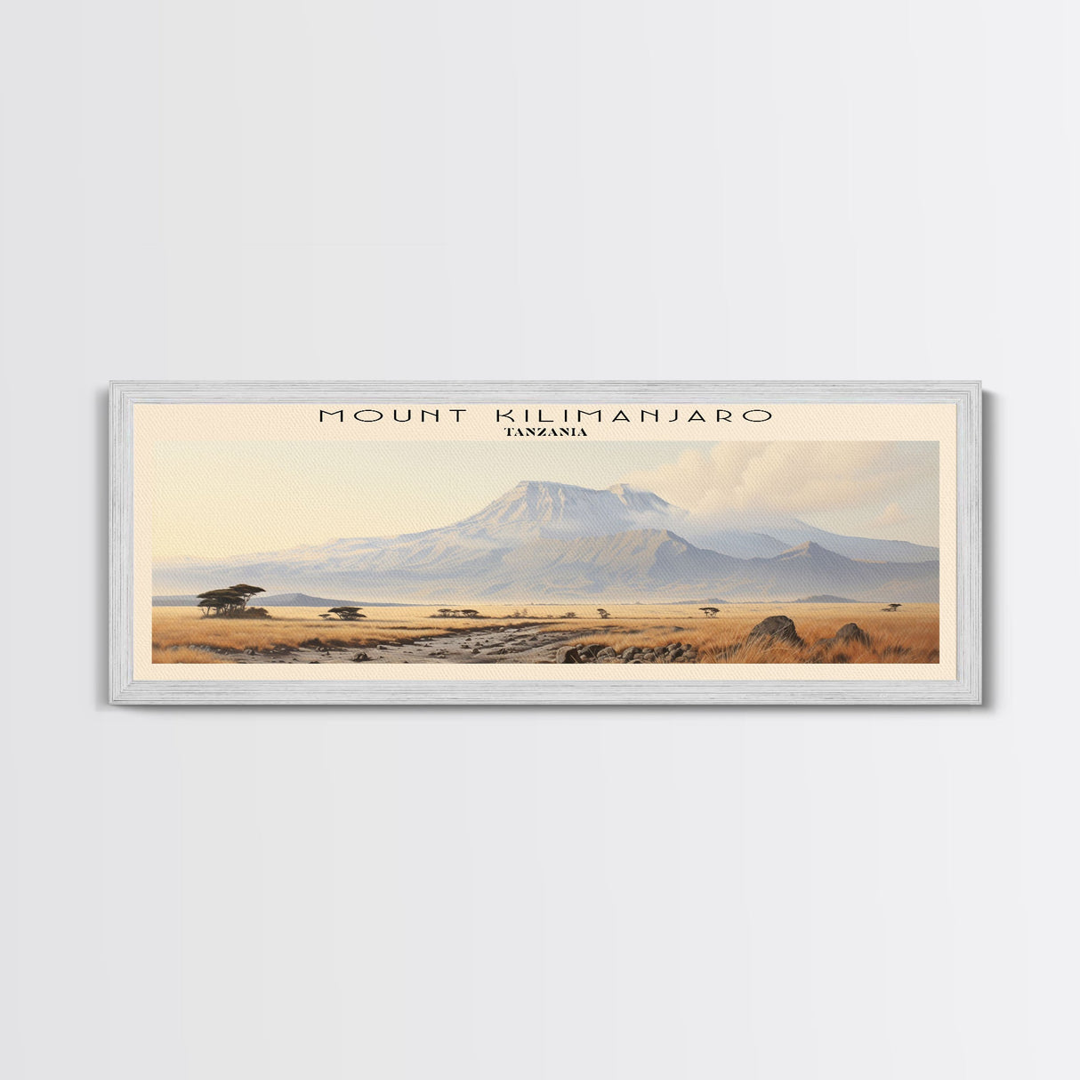 Mount Kilimanjaro Travel Poster Print, Framed Canvas Wall Art, Metal Wall Art, COUNTRY art, Gift For Him, Travel Wall Art, Travel Lover Gift