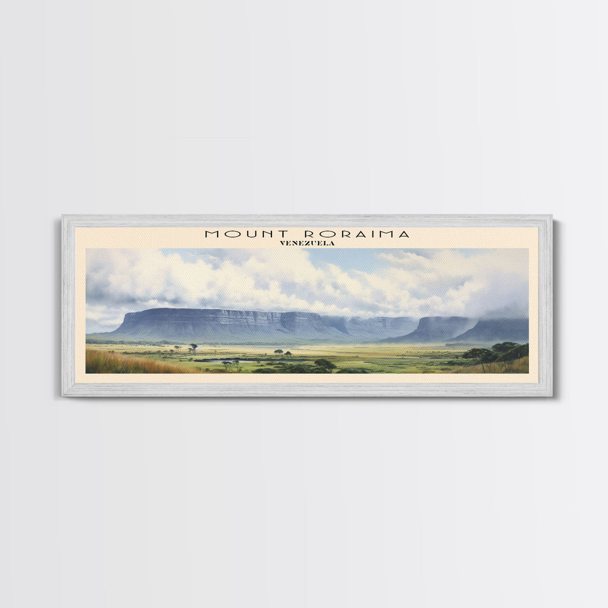 Mount Roraima Framed Canvas Print Travel Poster | Wall Art | Home Decor | Gift For Travel Lover | Wall Hanging | Original Art