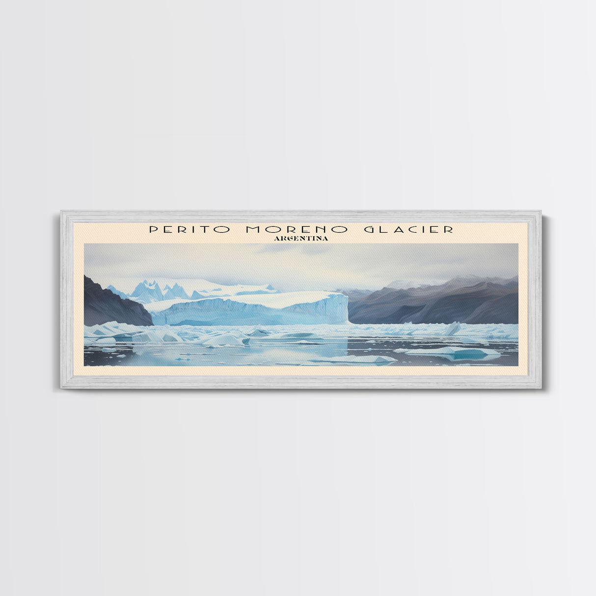 Perito Moreno Glacier Travel Poster Print, Framed Canvas Wall Art, Metal Wall Art, COUNTRY art, Gift For Him, Travel Wall Art, Travel Lover Gift