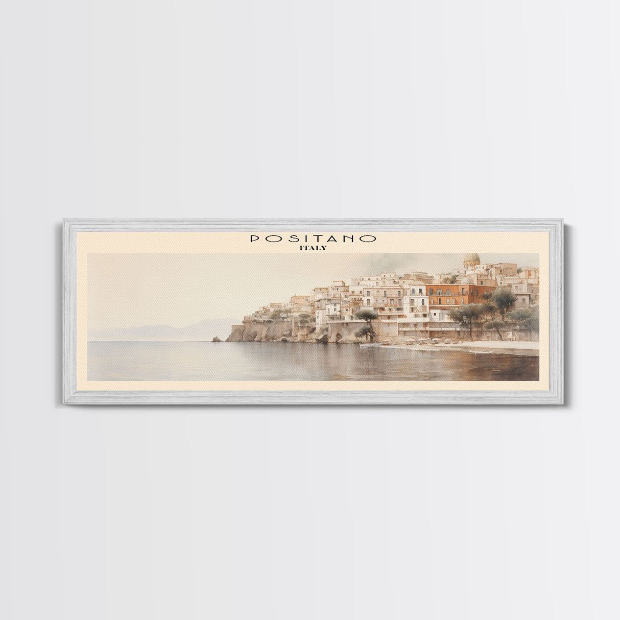 Positano Travel Poster Print, Framed Canvas Print, COUNTRY Travel Art, Wood Framed Art, Wall Hanging, Home Decor