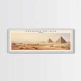 Pyramids of Giza Framed Canvas Print Travel Poster | Wall Art | Home Decor | Gift For Travel Lover | Wall Hanging | Original Art