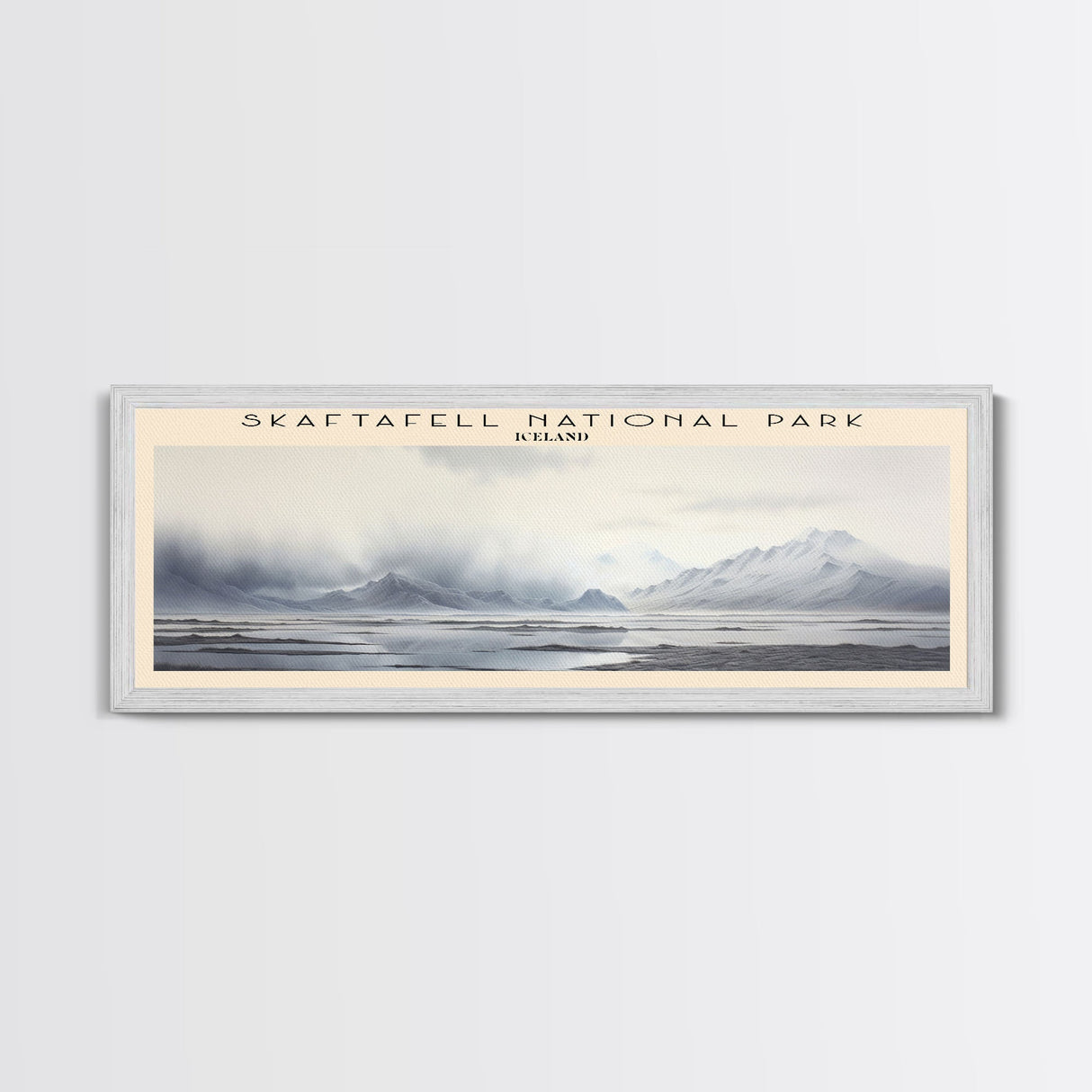 Skaftafell National Park Travel Poster Print, Framed Canvas Print, COUNTRY Travel Art, Wood Framed Art, Wall Hanging, Home Decor