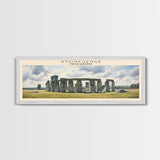 Stonehenge COUNTRY Travel Poster Print, Framed Canvas Print, COUNTRY Travel Art, Wood Framed Art, Wall Hanging, Home Decor