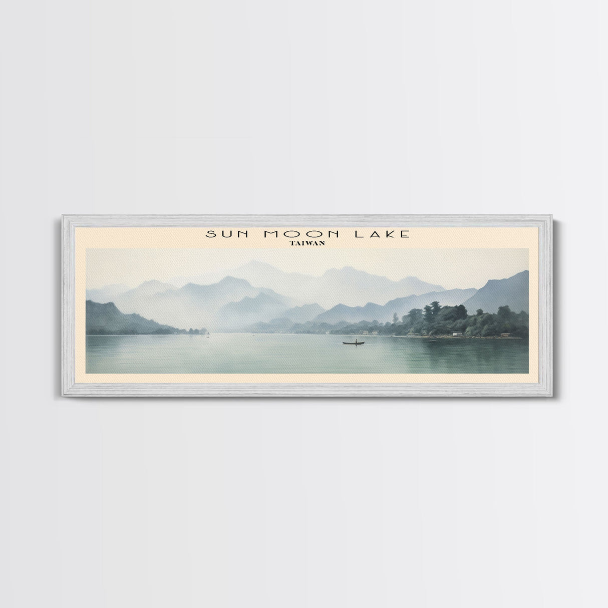 Sun Moon Lake Travel Poster Print, Framed Canvas Wall Art, Metal Wall Art, COUNTRY art, Gift For Him, Travel Wall Art, Travel Lover Gift