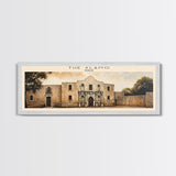 The Alamo Travel Print Wall Art, Travel Poster Print, Retro Style COUNTRY Home Decor, Wall Hanging, Travel Gift Idea, Unique Metal Art