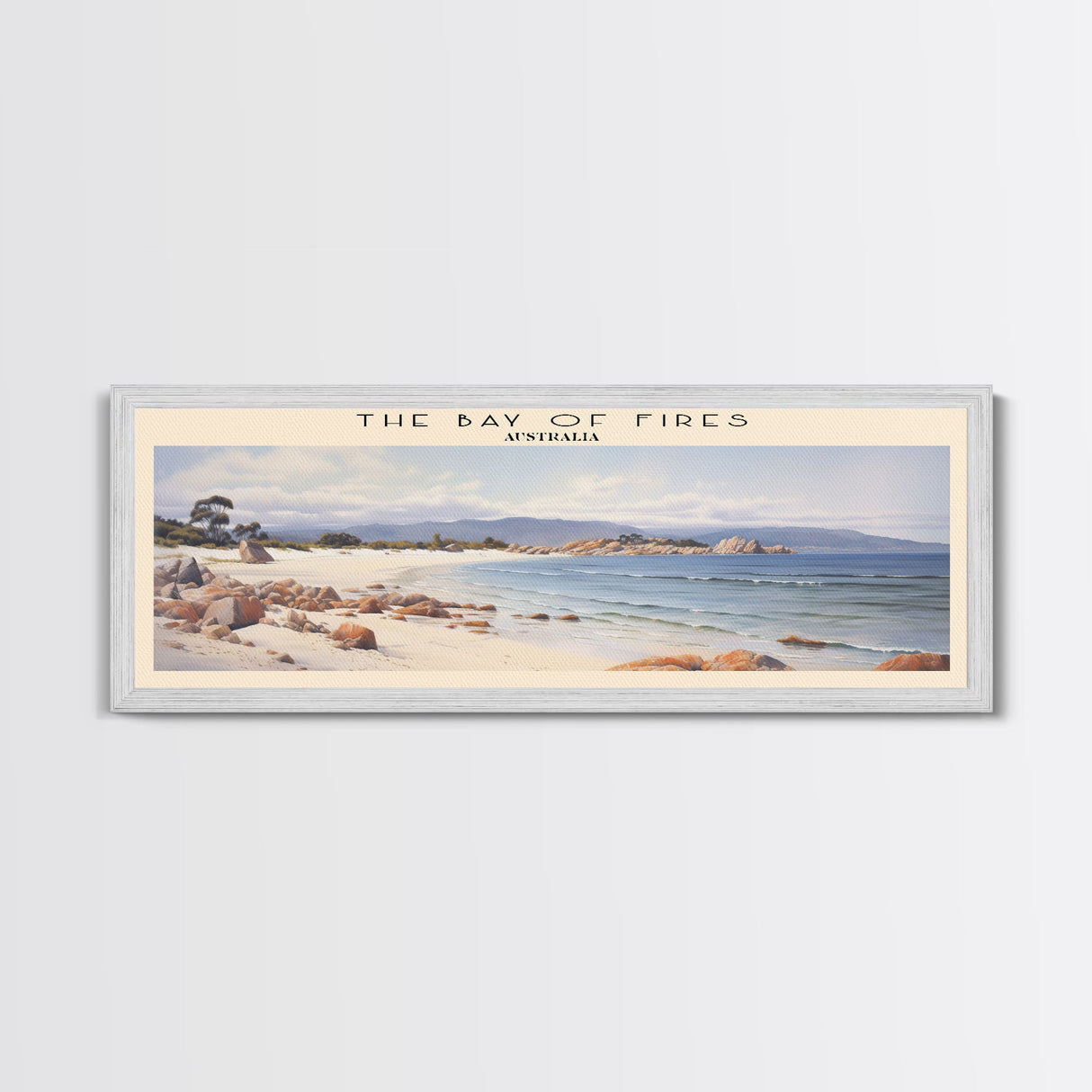 The Bay of Fires Travel Print Wall Art, Travel Poster Print, Retro Style COUNTRY Home Decor, Wall Hanging, Travel Gift Idea, Unique Metal Art