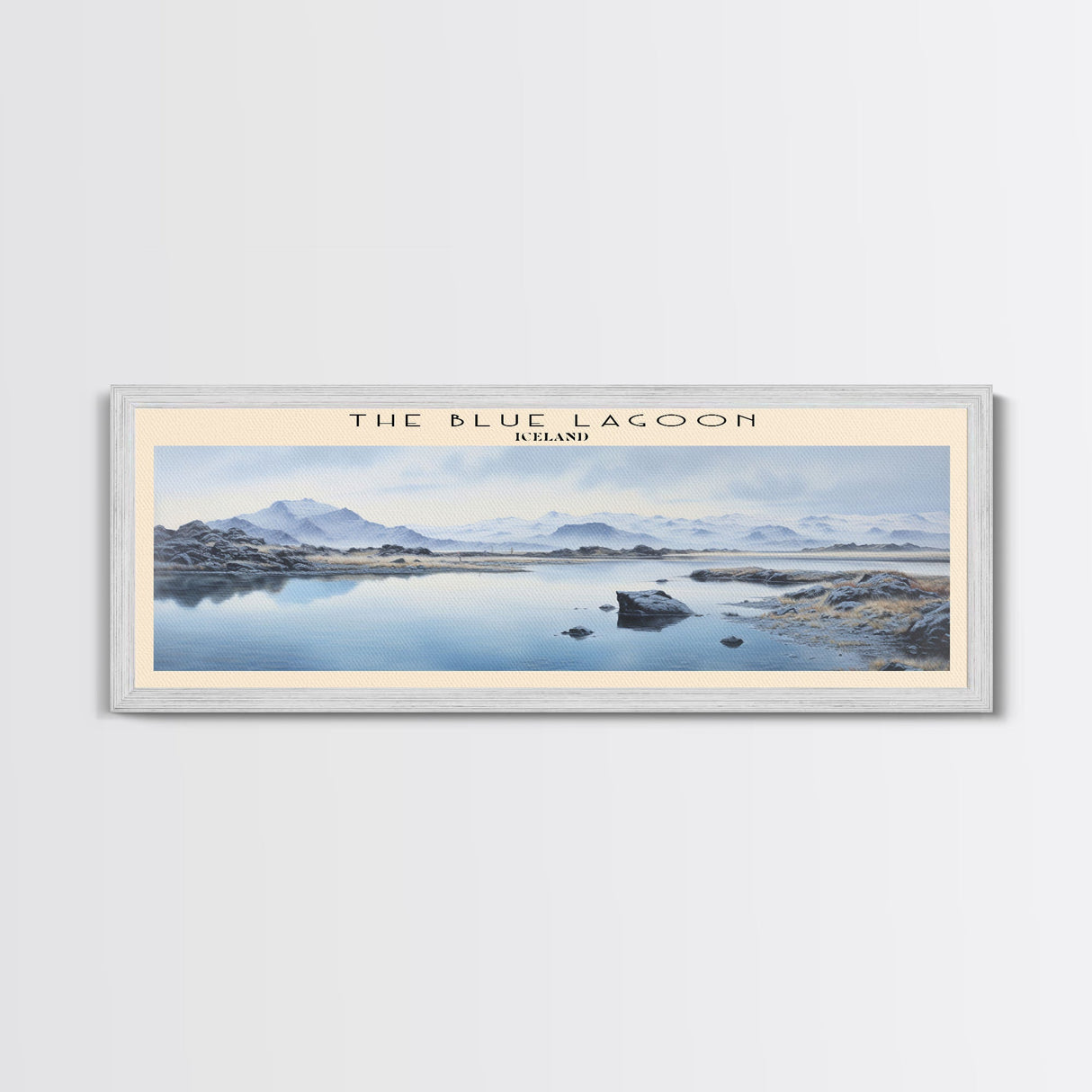 The Blue Lagoon Travel Poster Print, Framed Canvas Print, COUNTRY Travel Art, Wood Framed Art, Wall Hanging, Home Decor