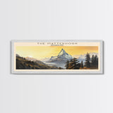 The Matterhorn Travel Poster Print, Framed Canvas Print, COUNTRY Travel Art, Wood Framed Art, Wall Hanging, Home Decor