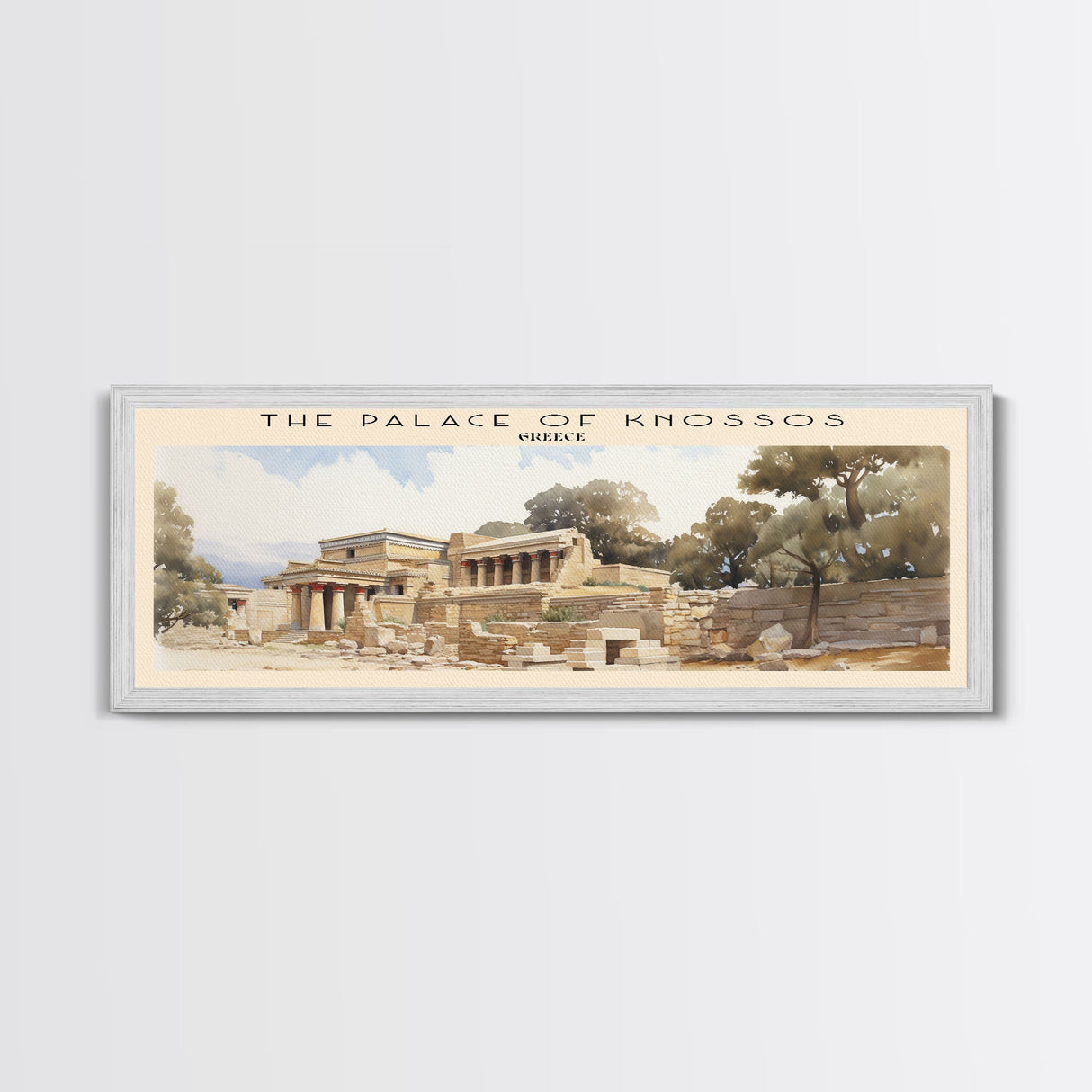 The Palace of Knossos Travel Print Wall Art, Travel Poster Print, Retro Style COUNTRY Home Decor, Wall Hanging, Travel Gift Idea, Unique Metal Art