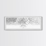 Panoramic Vienna City Map, Austria Art, Map Print, Minimalist Wall Art, Canvas Art, Housewarming Gift, Street Map Art, Closing Gift