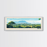 Arusha, Tanzania Panoramic Travel Poster Canvas Print, Arusha, Tanzania Painting, Tanzania Art, Arusha Travel Art, Guest Room Painting