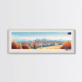 Ballarat, Australia Panoramic Travel Poster Canvas Print, Ballarat, Australia Painting, Australia Art, Ballarat Travel Art, Living Room Painting