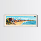 Beira, Mozambique Panoramic Travel Poster Canvas Print, Beira, Mozambique Painting, Mozambique Art, Beira Travel Art, Living Room Painting