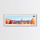 Panoramic Travel Poster Bendigo, Australia Canvas Print, Bendigo, Australia Painting, Australia Art, Bendigo Travel Art, Guest Room Painting