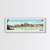 Colchester, England Travel Poster Panoramic Canvas Print, Colchester, England Painting, England Art, Colchester Travel Art, Guest Room Painting