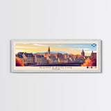 Dunfermline, Scotland Panoramic Travel Poster Canvas Print, Dunfermline, Scotland Painting, Scotland Art, Dunfermline Travel Art, Guest Room Painting