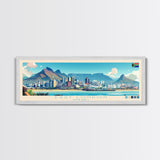 East London, South Africa Travel Poster Panoramic Canvas Print, East London, South Africa Painting, South Africa Art, East London Travel Art, Guest Room Painting