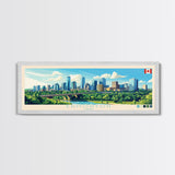 Panoramic Travel Poster Edmonton, Canada Canvas Print, Edmonton, Canada Painting, Canada Art, Edmonton Travel Art, Guest Room Painting