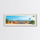 Garoua, Cameroon Travel Poster Panoramic Canvas Print, Garoua, Cameroon Painting, Cameroon Art, Garoua Travel Art, Guest Room Painting