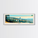 Kigali, Rwanda Panoramic Travel Poster Canvas Print, Kigali, Rwanda Painting, Rwanda Art, Kigali Panoramic Travel Art, Travel Painting