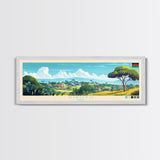 Kikuyu, Kenya Panoramic Travel Poster Canvas Print, Kikuyu, Kenya Painting, Kenya Art, Kikuyu Travel Art, Guest Room Painting