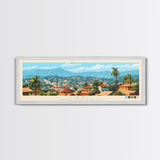 Panoramic Travel Poster Kikwit, Congo Canvas Print, Kikwit, Congo Painting, Congo Art, Kikwit Travel Art, Guest Room Painting