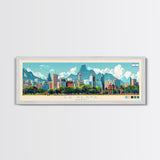 Panoramic Travel Poster La Plata, Argentina Canvas Print, La Plata, Argentina Painting, Argentina Art, La Plata Travel Art, Guest Room Painting