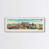 Lancaster, England Travel Poster Panoramic Canvas Print, Lancaster, England Painting, England Art, Lancaster Travel Art, Guest Room Painting