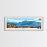 Loja, Ecuador Travel Poster Panoramic Canvas Print, Loja, Ecuador Painting, Ecuador Art, Loja Travel Art, Guest Room Painting