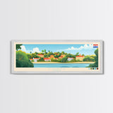 Luque, Paraguay Panoramic Travel Poster Canvas Print, Luque, Paraguay Painting, Paraguay Art, Luque Travel Art, Living Room Painting