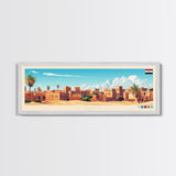 Luxor, Egypt Travel Poster Panoramic Canvas Print, Luxor, Egypt Painting, Egypt Art, Luxor Travel Art, Guest Room Painting